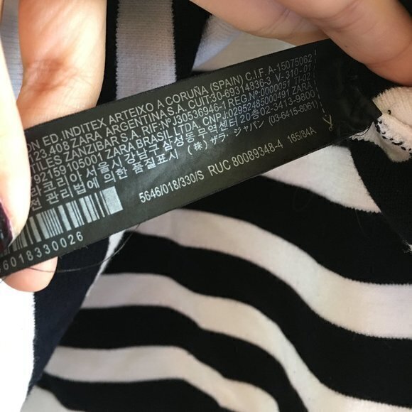 ZARA STRIPED SWEATER CREWNECK LONG SLEEVE KNIT BOXY OVERSIZED WOMENS SIZE S - Picture 4 of 6